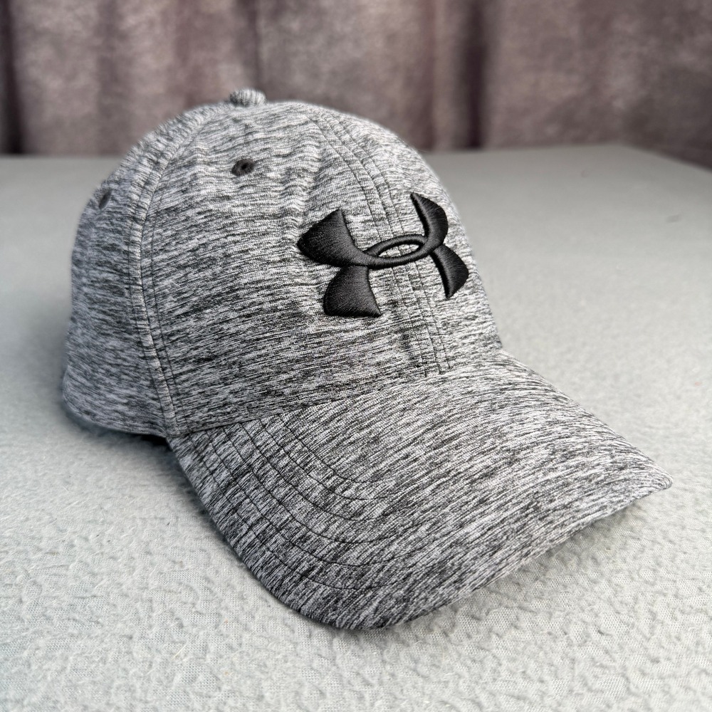 Under Armour Mens Blitzing II Gray Space Dye Stretch Fit Hat Cap M/L 1273199